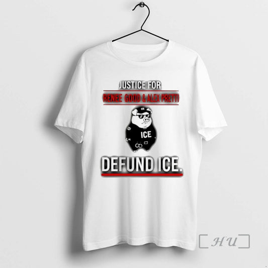 Officials Justice For Renee Good Alex Pretti Defund Ice Pig T-Shirts, Hoodie, Sweatshirt | AU18TeeNovaLab.com