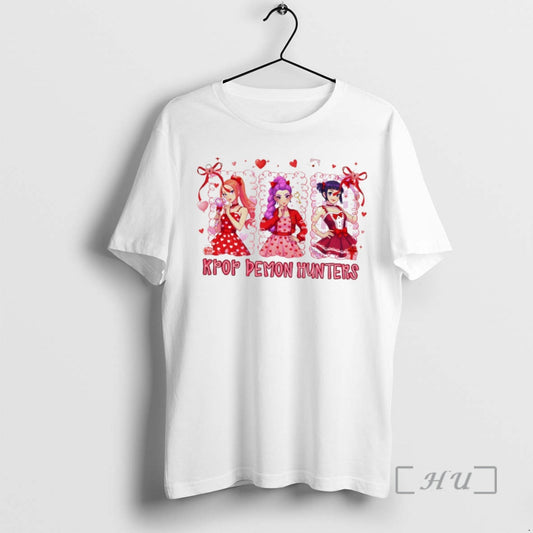 Officials Kpop Demon Hunters Love Huntrix Coquette Happy Valentines Day 2026 Premium T Shirts Sweater Hoodie, Sweatshirt