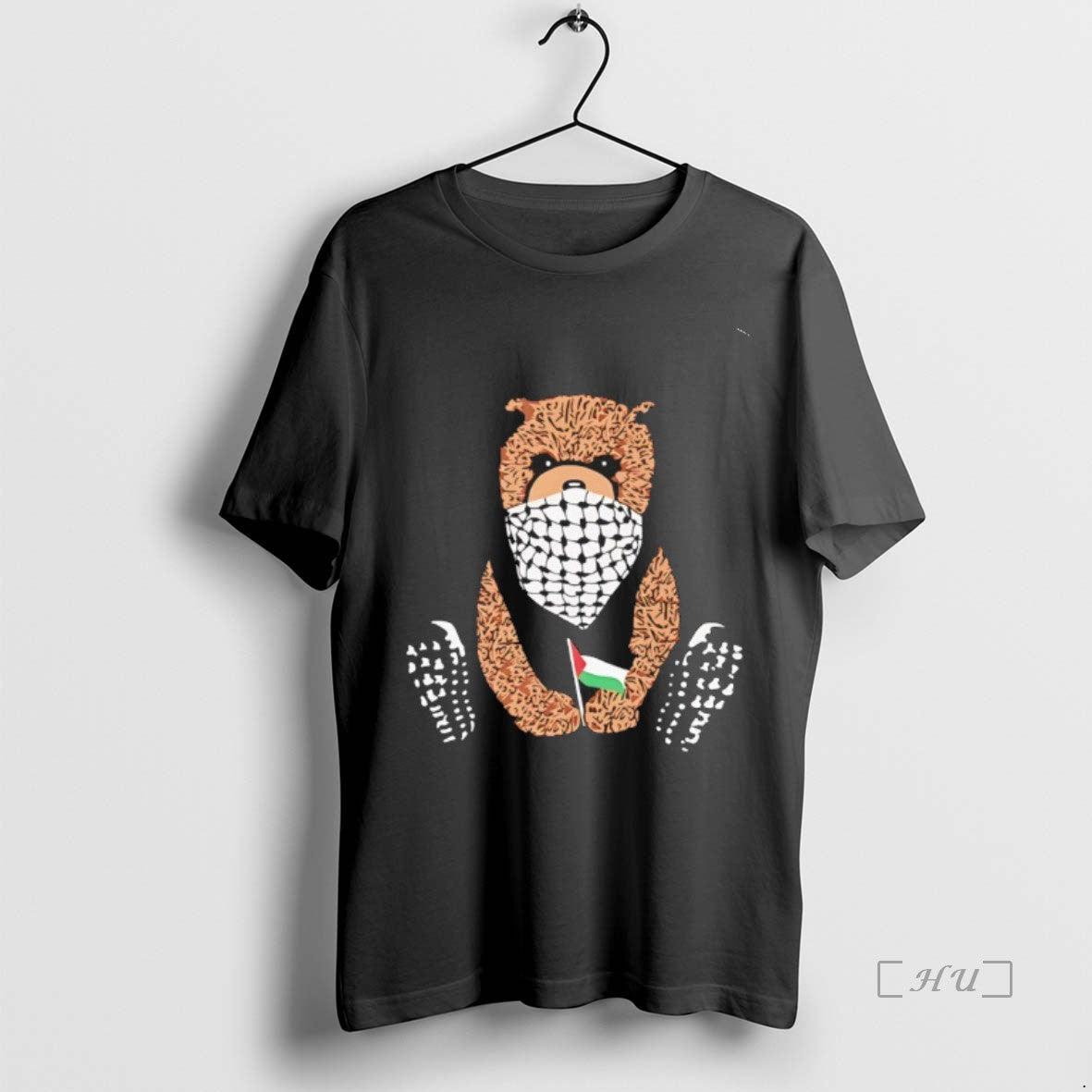 Officials Keffiyeh Bear Pali Bear Palestine Flag T-Shirts, Hoodie, Sweatshirt | AU18TeeNovaLab.com