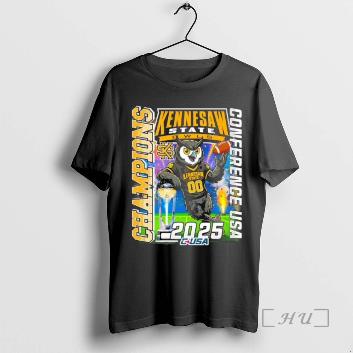 Officials Kennesaw State Owls Mascot 2025 C Usa Football Champions T-Shirts, Hoodie, Sweatshirt | AU18TeeNovaLab.com