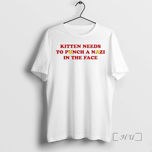 Officials Kitten Needs To Punch A Nazi In The Face Circle Premium T Shirts Sweater Hoodie, Sweatshirt | AU18TeeNovaLab.com