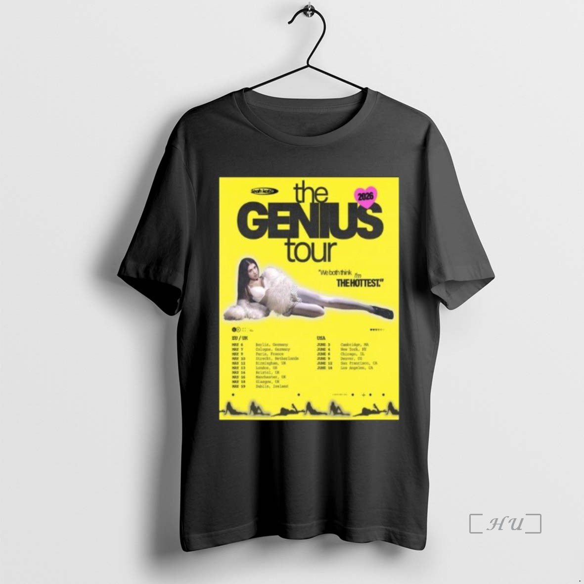 Officials Leah Kate The Genius Tour 2026 Long Sleve T-Shirts, Hoodie, Sweatshirt | AU18TeeNovaLab.com