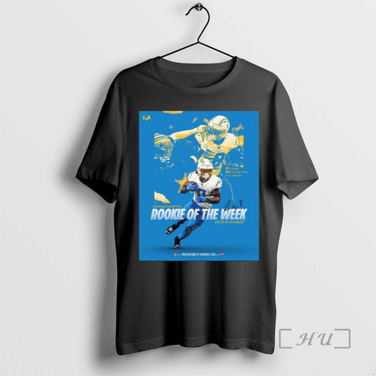 Officials Los Angeles Chargers Omarion Hampton Week 16 Rookie Of The Week Nominee Signature Premium T-Shirts, Hoodie,...