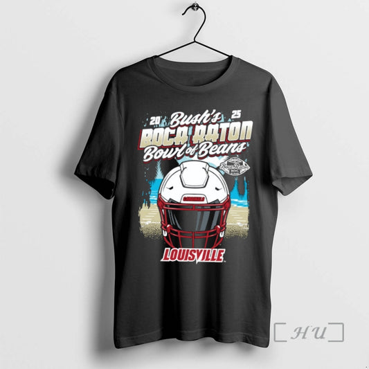 Officials Louisville Cardinals 2025 Bushs Boca Raton Bowl Of Beans Helmet Premium T Shirts Sweater