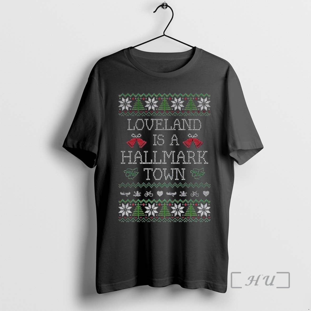 Officials Loveland Is A Hallmark Town Ugly Christmas T-Shirts, Hoodie, Sweatshirt | AU18TeeNovaLab.com