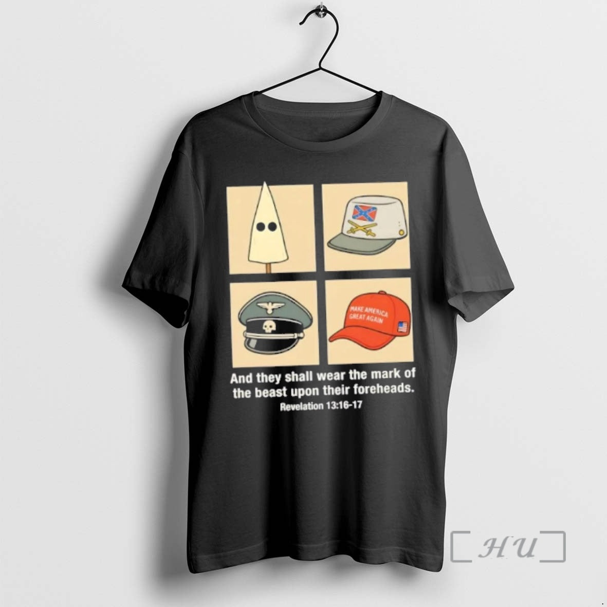 Officials Maga Red Hat And They Shall Wear The Mark Of The Beast Upon Their T-Shirts, Hoodie, Sweatshirt | AU18TeeNovaLab.com