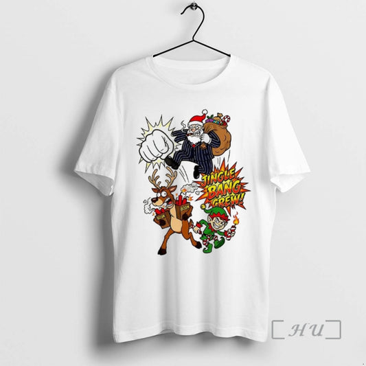 Officials Mafia Santa Reindeer And Elf Jingle Bang Crew T-Shirts, Hoodie, Sweatshirt | AU18TeeNovaLab.com