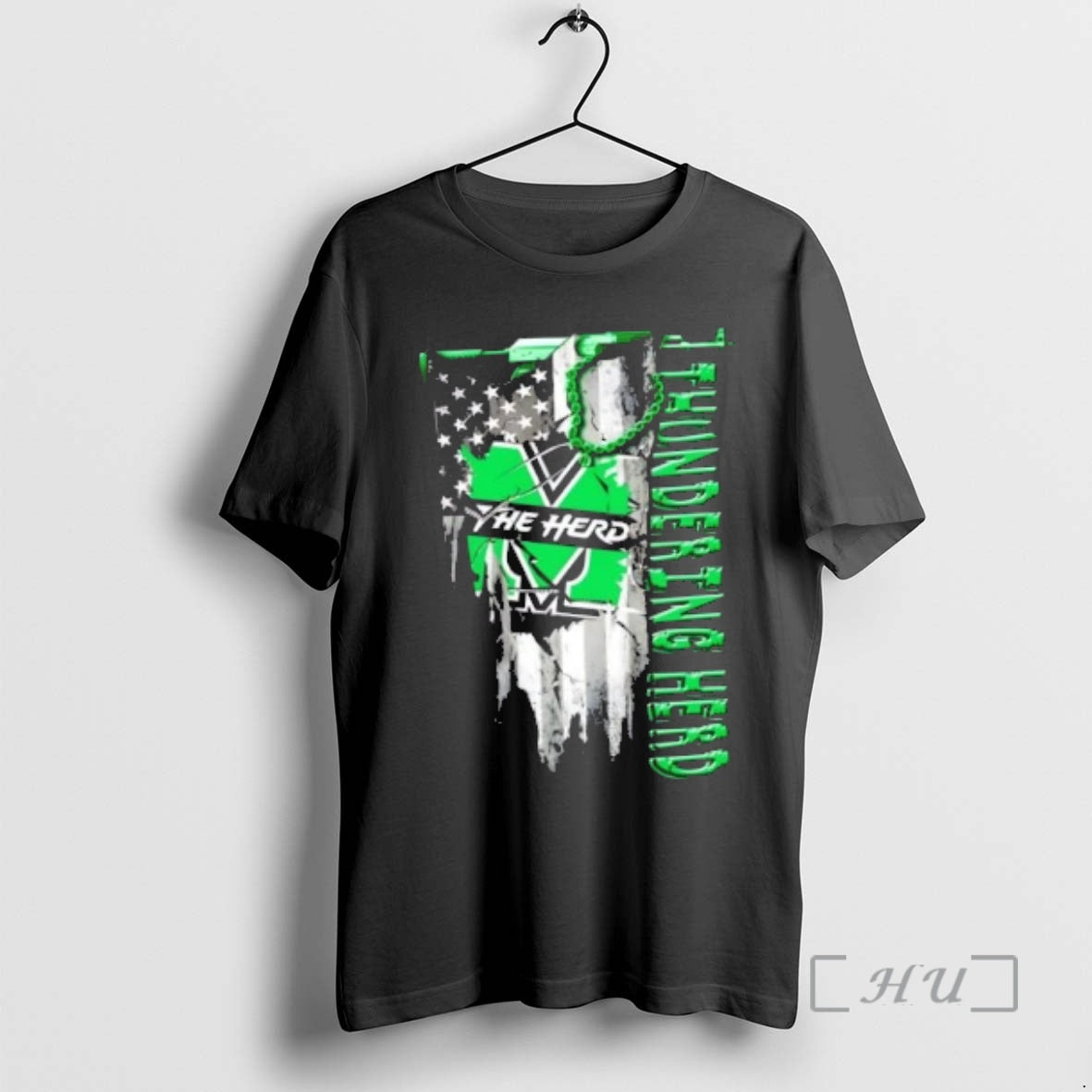 Officials Marshall Thundering Herd Football Battle Shattered Usa Flag Rip Design Premium T Shirts Sweater Hoodie, Sweatshirt