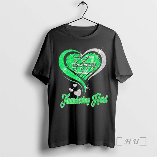Officials Marshall Thundering Herd Football In Glitter Heart Fans T-Shirts, Hoodie, Sweatshirt | AU18TeeNovaLab.com