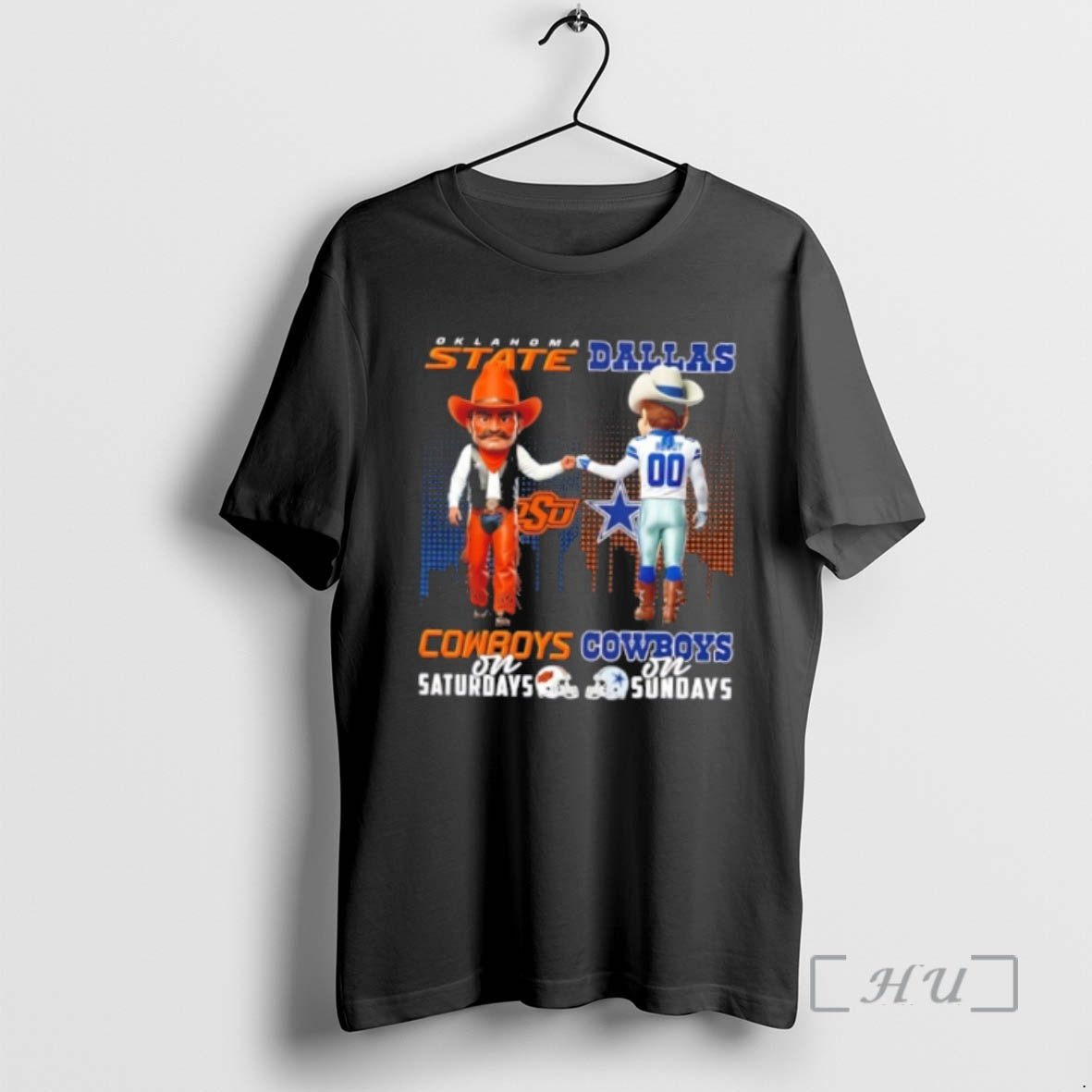Officials Mascots Oklahoma State Cowboys On Saturdays X Dallas Cowboys On Sundays Skyline Premium T-Shirts, Hoodie,...