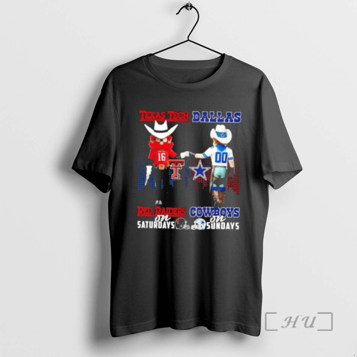 Officials Mascots Texas Tech Red Raiders On Saturdays X Dallas Cowboys On Sundays Skyline Premium T-Shirts, Hoodie,...