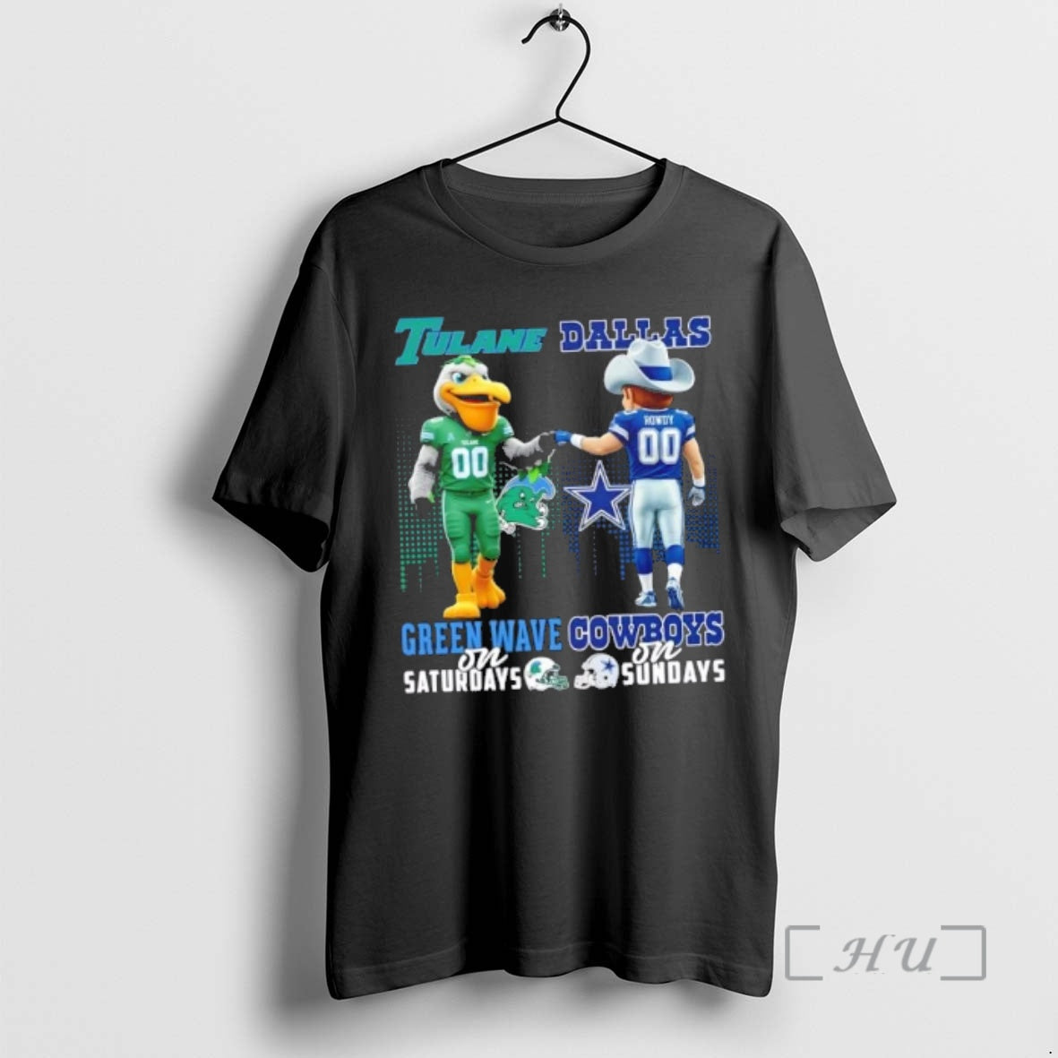 Officials Mascots Tulane Green Wave On Saturdays X Dallas Cowboys On Sundays Skyline Premium T-Shirts, Hoodie, Sweatshirt