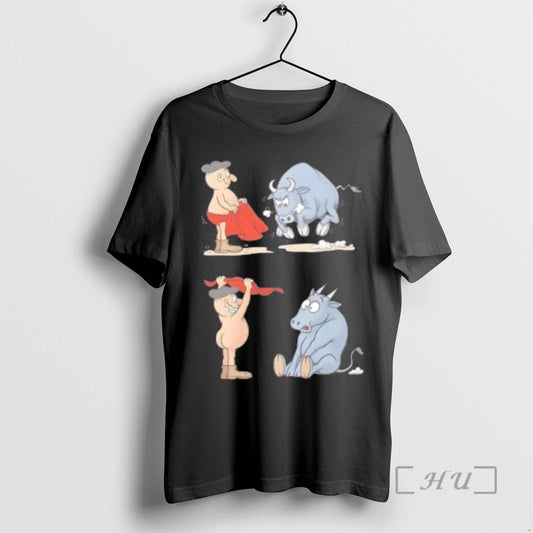 Officials Matador Bullfighter Naked Gag Cartoon T-Shirts, Hoodie, Sweatshirt | AU18TeeNovaLab.com