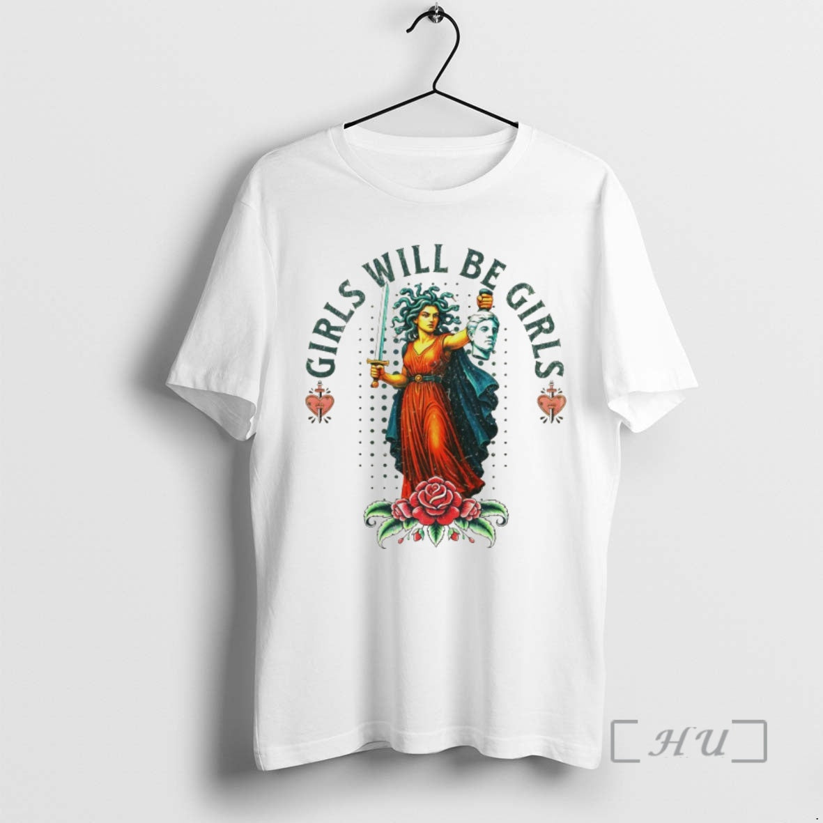 Officials Medusa With The Head Of Perseus Girls Will Be Girls Vintage Premium T Shirts Hoodie, Sweatshirt