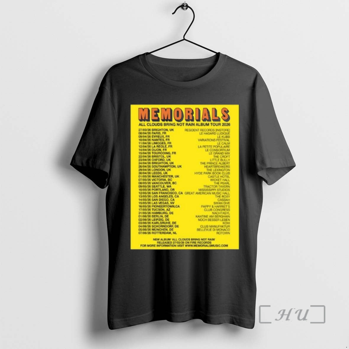 Memorials All Clouds Bring Not Rain Album Tour 2026