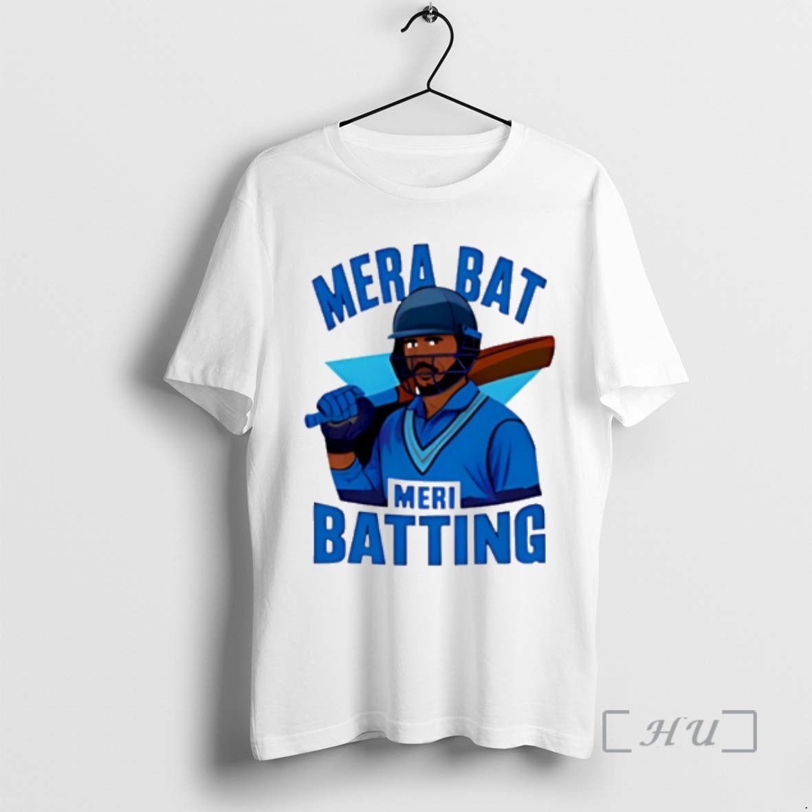 Officials Mera Bat Meri Batting Hindi Phrase In India For Cricket Premium T Shirts Sweater Hoodie, Sweatshirt