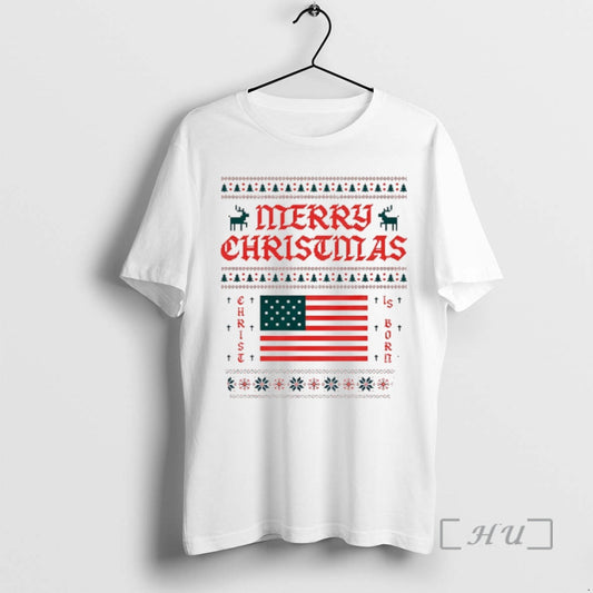 Officials Merry Christmas 2025 Usa Flag T-Shirts, Hoodie, Sweatshirt | AU18TeeNovaLab.com