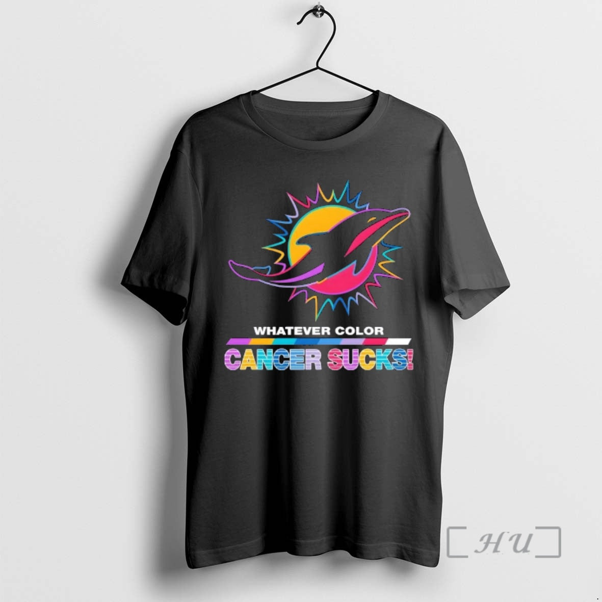 Officials Miami Dolphins Football Whatever Color Cancer Sucks Logo Colors T-Shirts, Hoodie, Sweatshirt | AU18TeeNovaLab.com