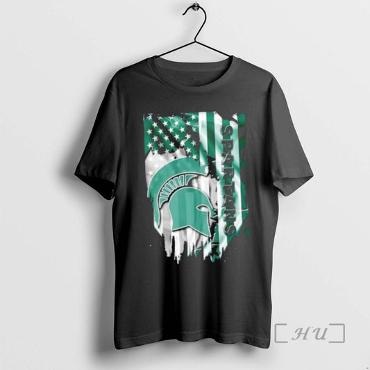 Officials Michigan State Spartans Football X American Flag T-Shirts, Hoodie, Sweatshirt | AU18TeeNovaLab.com