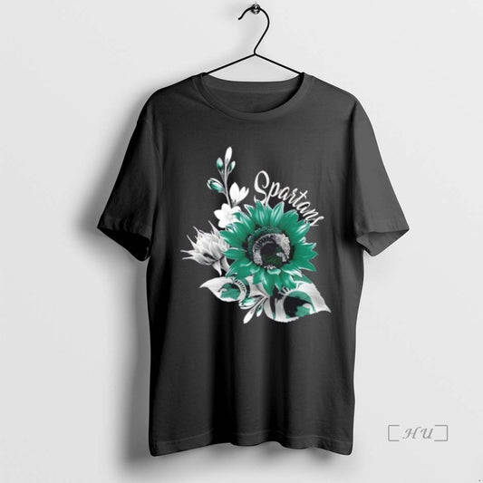 Officials Michigan State Spartans Football X Sunflower Floral T-Shirts, Hoodie, Sweatshirt | AU18TeeNovaLab.com
