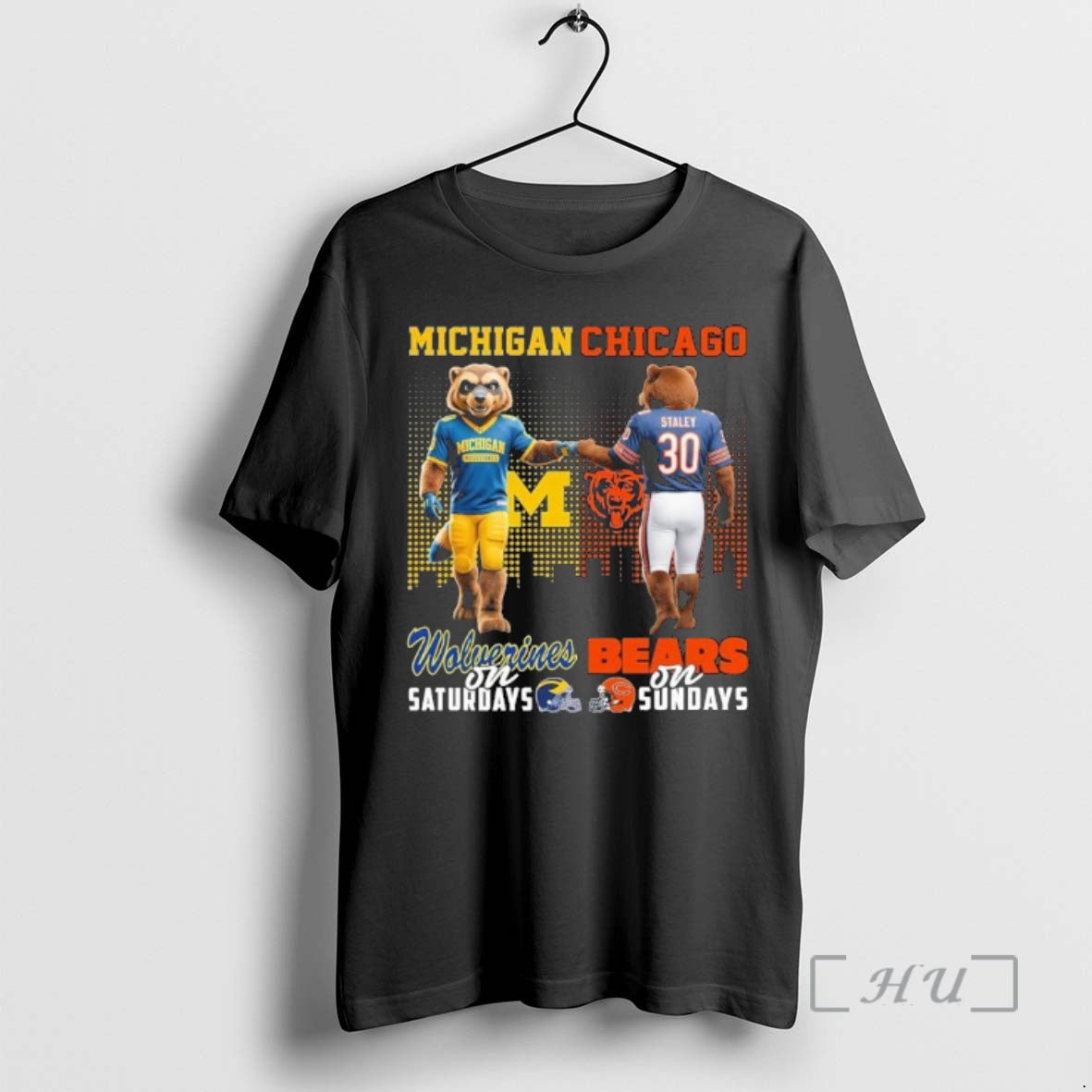 Officials Michigan Vs Bears Mascot On Saturdays And On Sundays T-Shirts, Hoodie, Sweatshirt | AU18TeeNovaLab.com