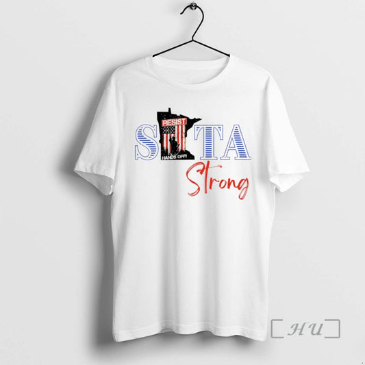 Officials Minnesota Strong Anti Ice Sita Resist Hands Off Strong American Flag Premium T Shirts Hoodie, Sweatshirt