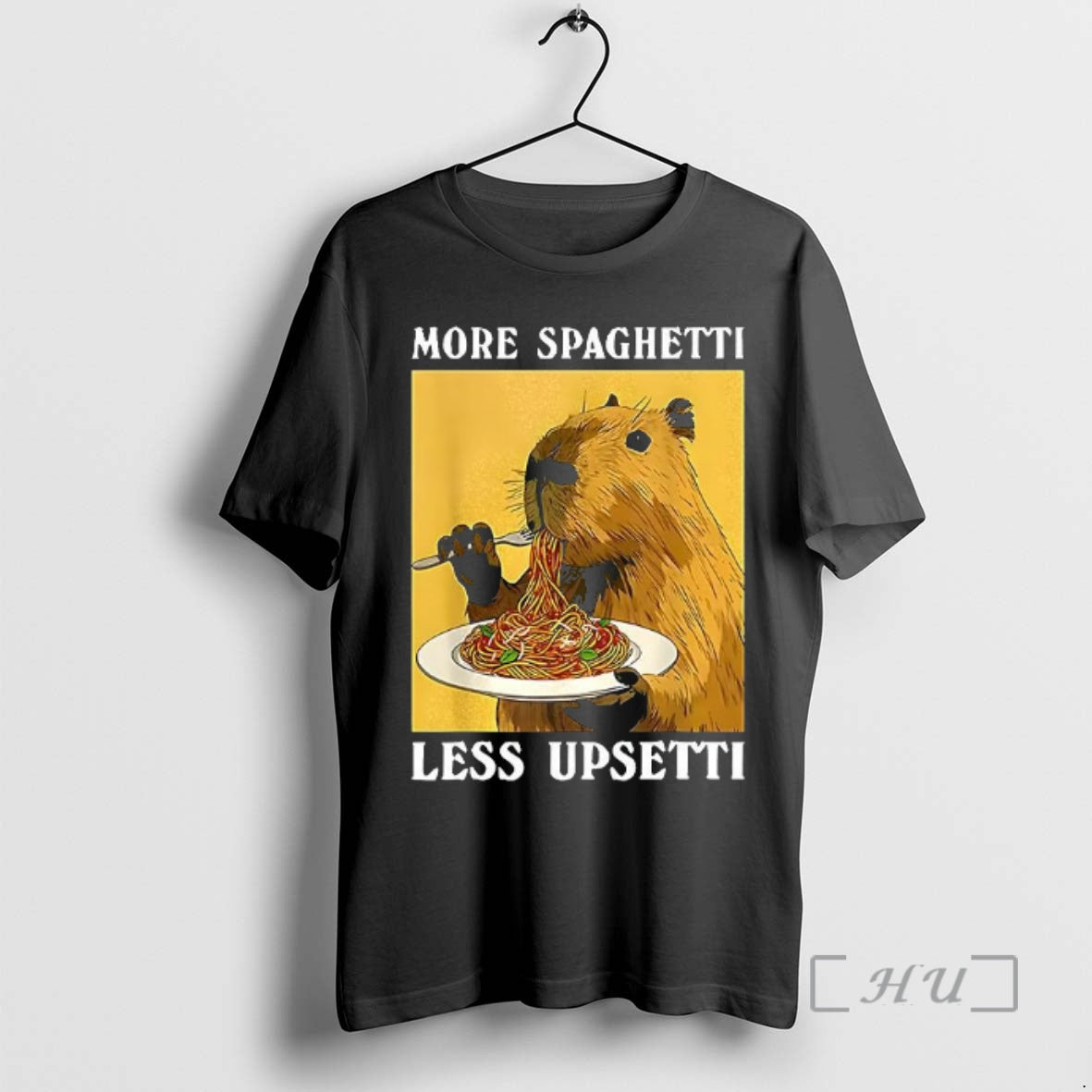 Officials More Spaghetti Less Upsetti Capybara Eating Pasta Meme T-Shirts, Hoodie, Sweatshirt | AU18TeeNovaLab.com
