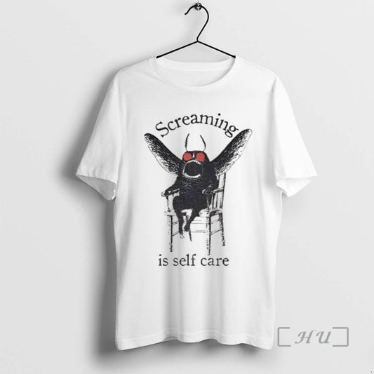 Officials Mothman Shenanigan Screaming Is Self Care T-Shirts, Hoodie, Sweatshirt | AU18TeeNovaLab.com