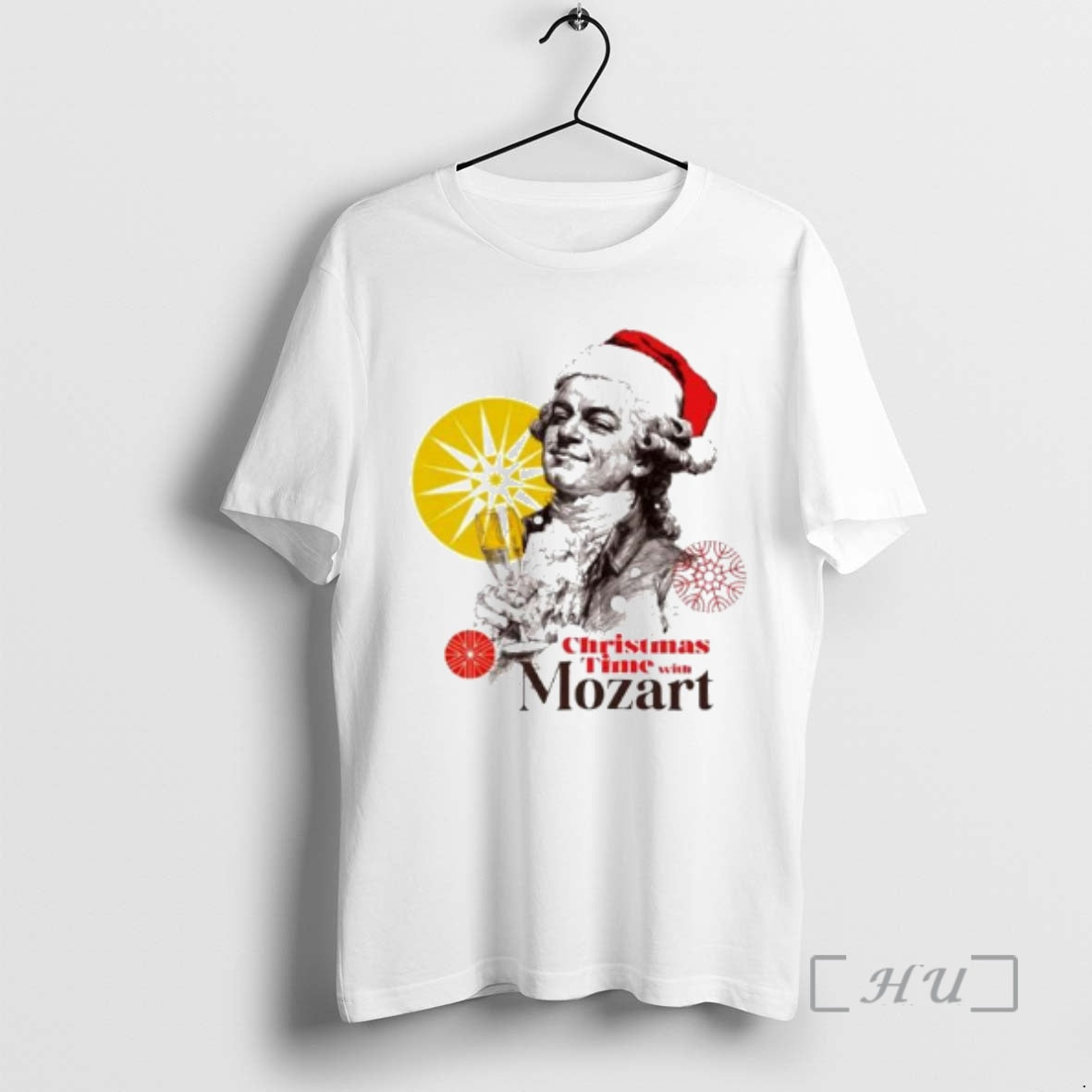 Officials Mozart With Santa Hat Christmas Time Ornaments T-Shirts, Hoodie, Sweatshirt | AU18TeeNovaLab.com