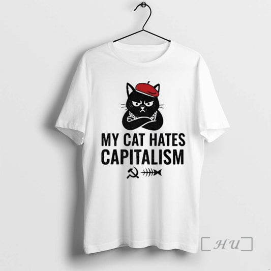Officials My Cat Hates Capitalism T-Shirts, Hoodie, Sweatshirt | AU18TeeNovaLab.com