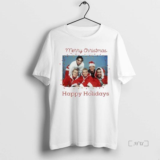 Officials Nsync Merry Christmas Happy Holidays Retro T-Shirts, Hoodie, Sweatshirt | AU18TeeNovaLab.com