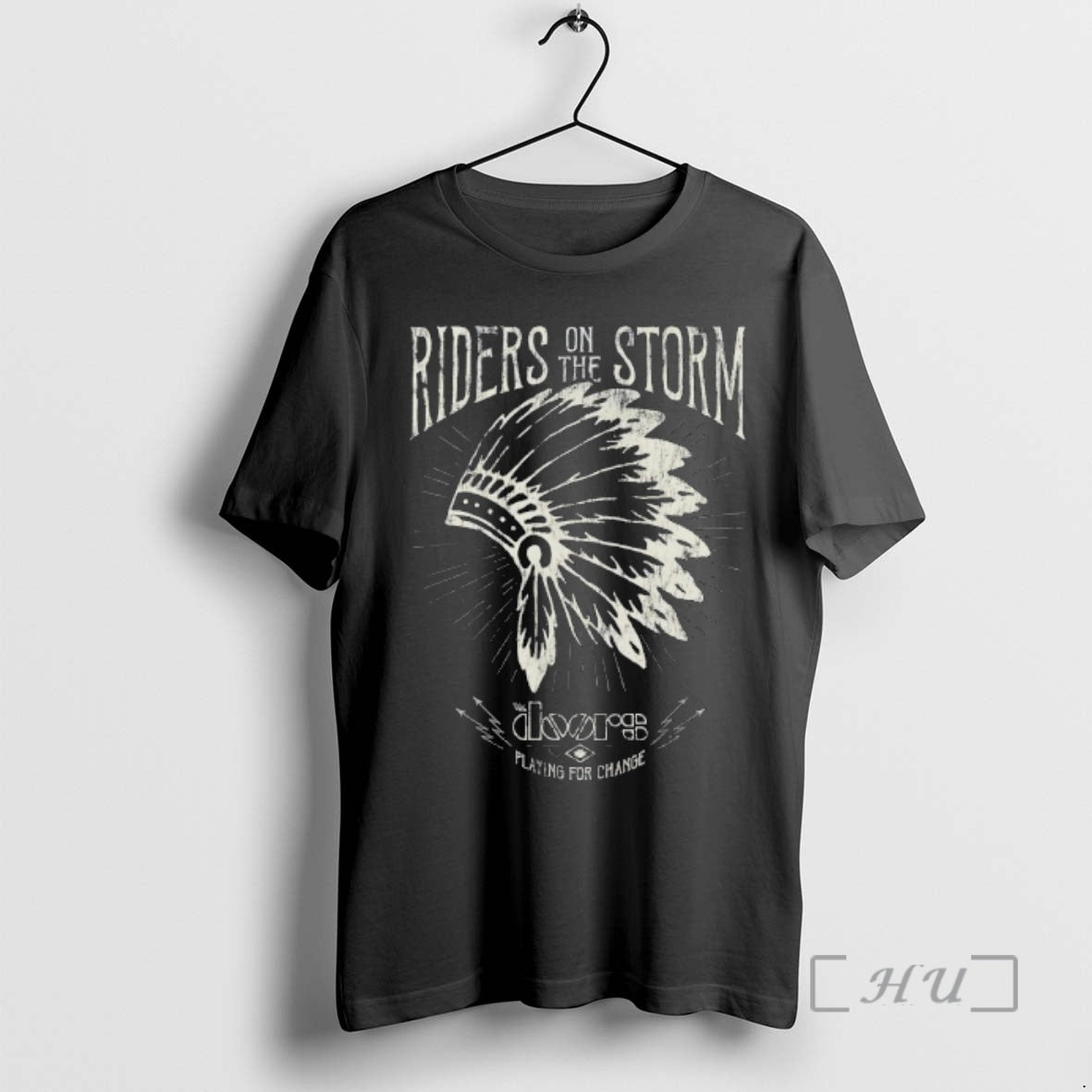 Officials Native American War Bonnet Riders On The Storm The Doors Playing For Change Premium T-Shirts, Hoodie, Sweatshirt