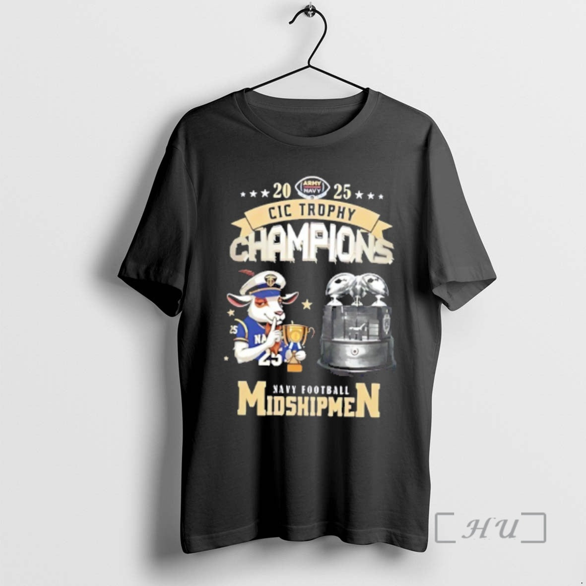 Officials Navy Midshipmen 2025 Cic Trophy Champions Mascot T-Shirts, Hoodie, Sweatshirt | AU18TeeNovaLab.com