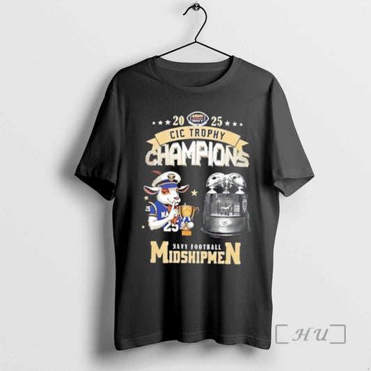 Officials Navy Midshipmen 2025 Cic Trophy Champions Mascot T-Shirts, Hoodie, Sweatshirt | AU18TeeNovaLab.com