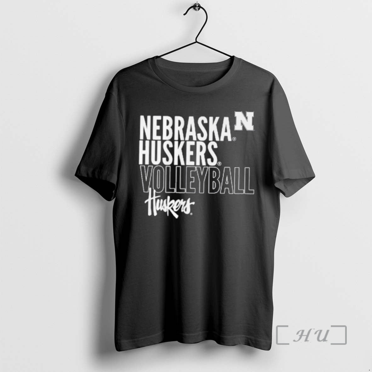 Officials Nebraska Huskiers Volleyball Text Logo T-Shirts, Hoodie, Sweatshirt | AU18TeeNovaLab.com