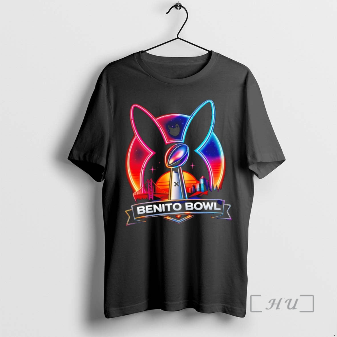 Officials Neon City Sunset Benito Bowl Football Trophy Bunny Ears Lix Premium T Shirts Sweater Hoodie, Sweatshirt