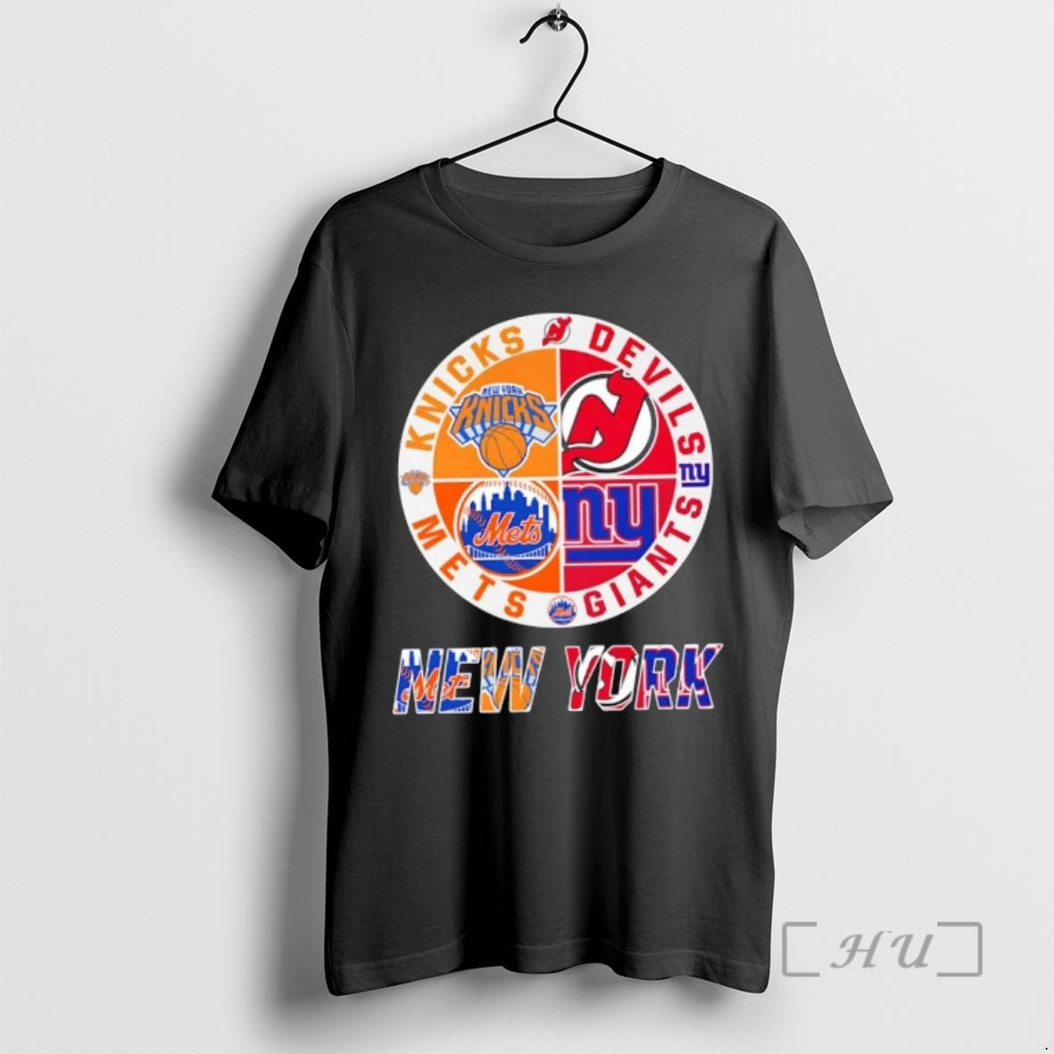 Officials New York City Sports Knicks Devils Giants Mets Logos Combine Premium T Shirts Sweater Hoodie, Sweatshirt