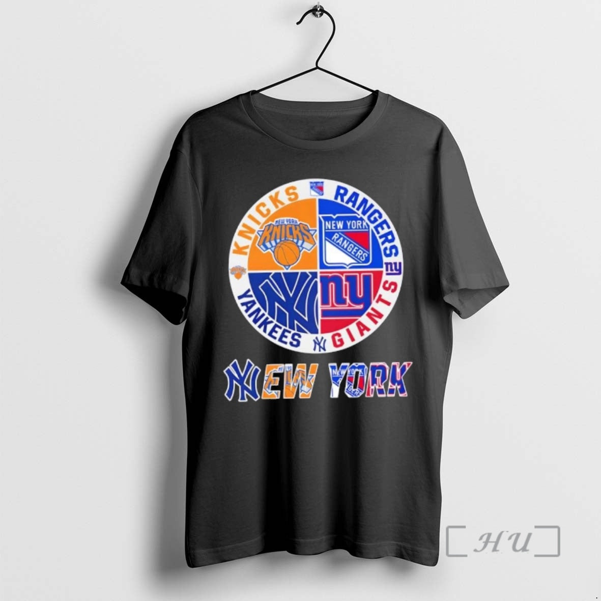Officials New York City Sports Knicks Rangers Giants Yankees Logos Combine Premium T Shirts Sweater Hoodie, Sweatshirt