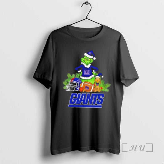 Officials New York Giants Football X Grinch And Max Dog Merry Christmas Premium T Shirts Hoodie, Sweatshirt