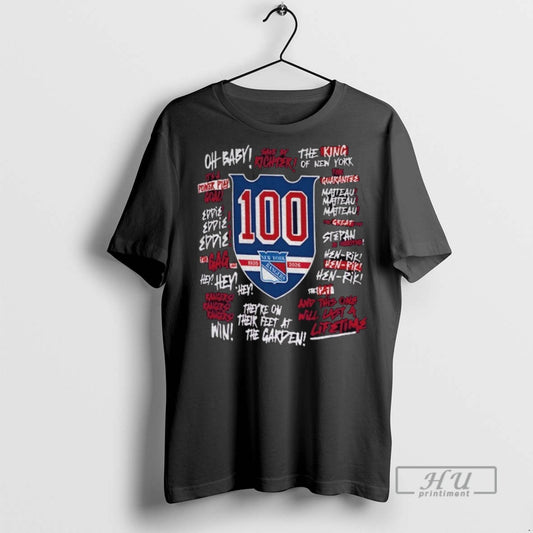 Officials New York Rangers 100 Years Oh Baby The King Of New York Hen Rik