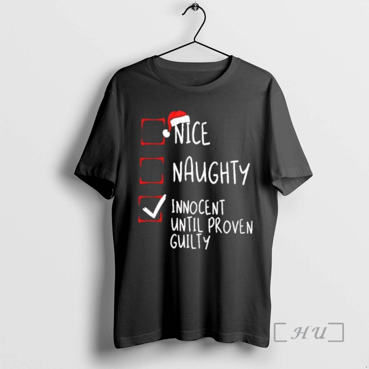 Officials Nice Naughty Innocent Until Proven Guilty Checklist Christmas T-Shirts, Hoodie, Sweatshirt | AU18TeeNovaLab.com