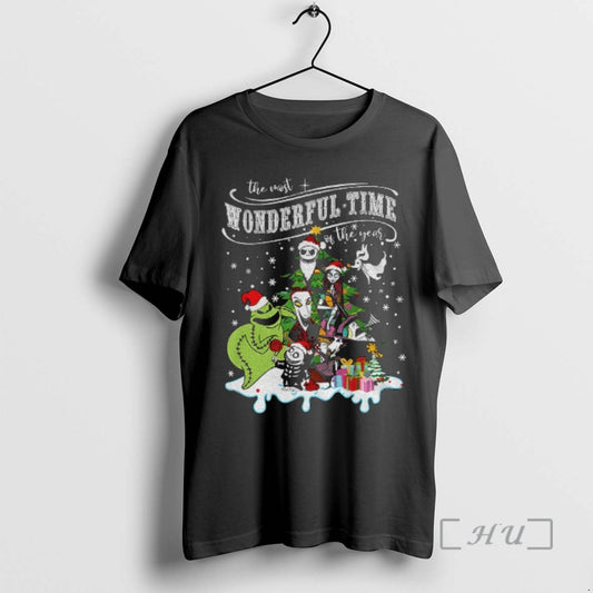 Officials Nightmare Before Santa Hat The Most Wonderful Time Of The Year Merry Christmas Premium T-Shirts, Hoodie, Sweatshirt