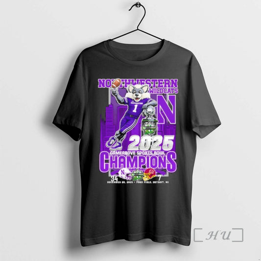 Officials Northwestern Wildcats Champions At Gameabove Sports Bowl 2025 T-Shirts, Hoodie, Sweatshirt | AU18TeeNovaLab.com