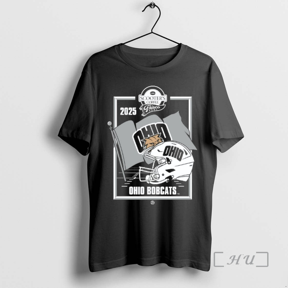 Officials Ohio Bobcats 2025 Scooters Coffee Frisco Bowl Helmet Logo T-Shirts, Hoodie, Sweatshirt | AU18TeeNovaLab.com