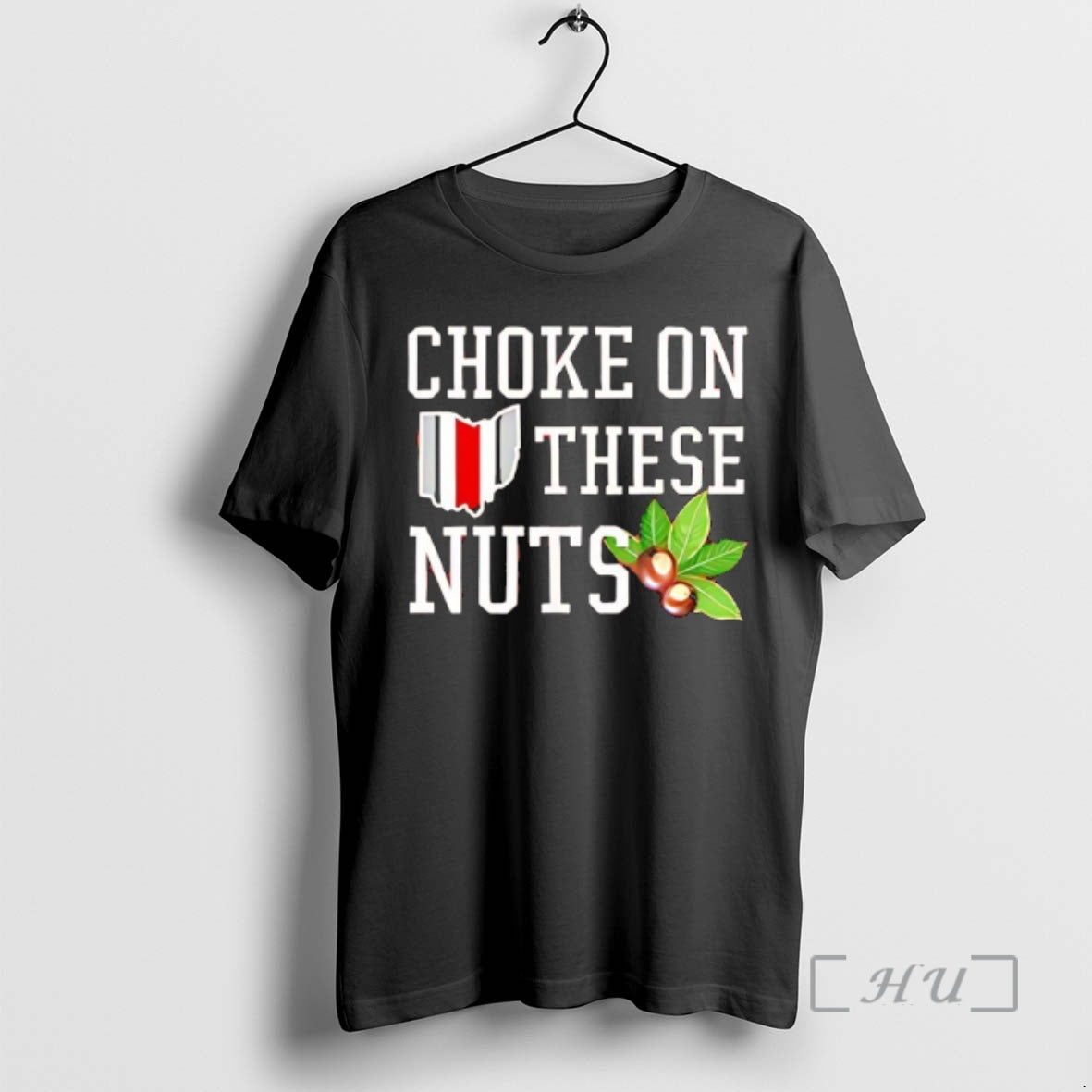Officials Ohio Buckeyes Flag Choke On These Nuts T-Shirts, Hoodie, Sweatshirt | AU18TeeNovaLab.com