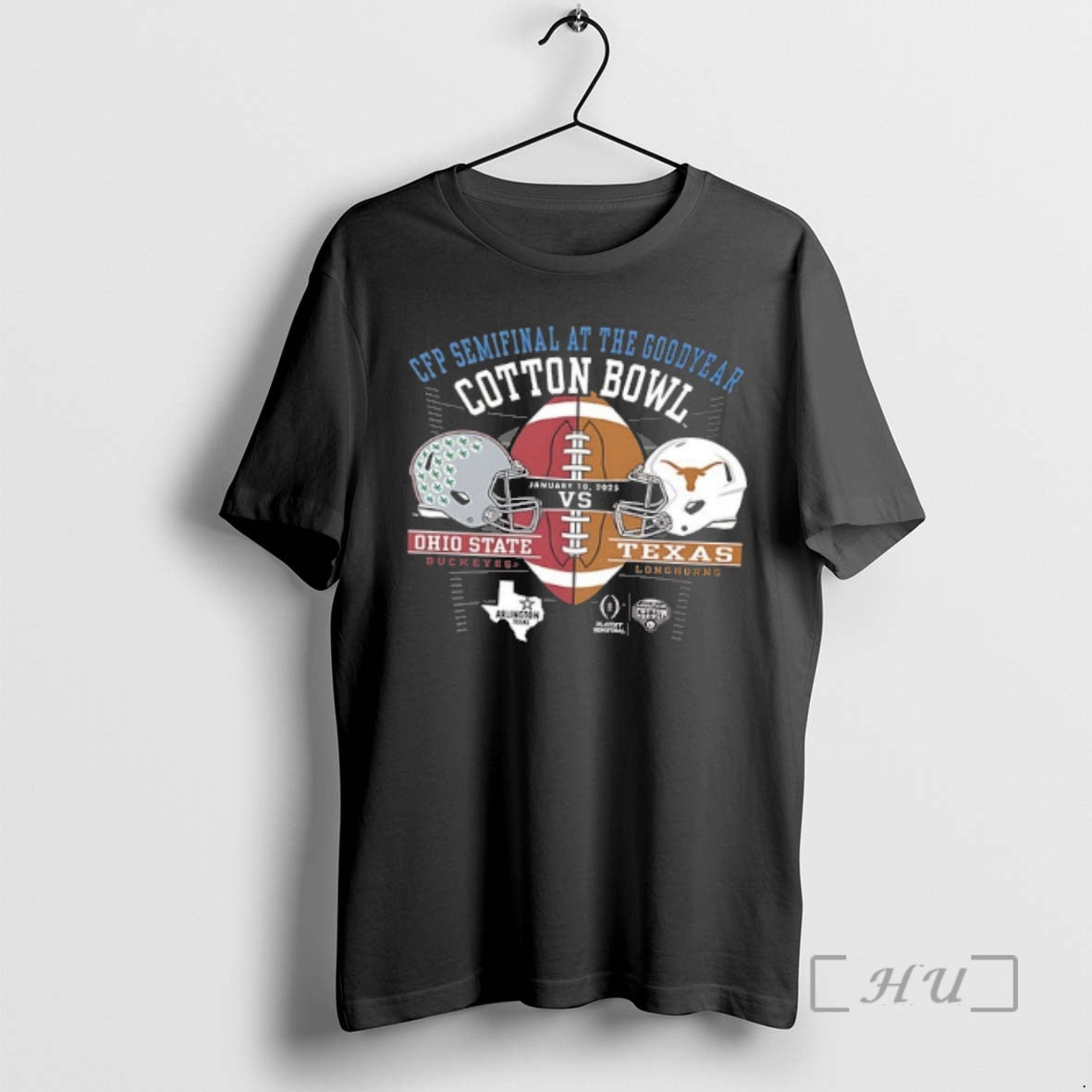 Officials Ohio State Vs Texas Cfp Semifinal At The Goodyear Cotton Bowl 2025 2 Sided T-Shirts, Hoodie, Sweatshirt