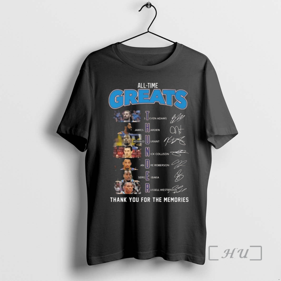 Officials Oklahoma Thunder All Time Greats Players Signatures Thank You For The Memories 2026 Premium