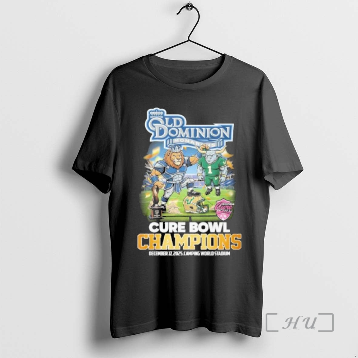 Officials Old Dominion Mascot 2025 Cure Bowl Champions T-Shirts, Hoodie, Sweatshirt | AU18TeeNovaLab.com