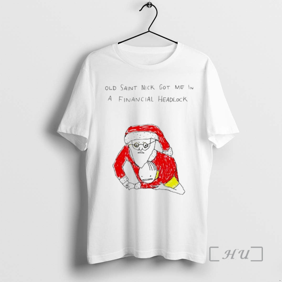 Officials Old Saint Nick Got Me In A Financial Chokehold T-Shirts, Hoodie, Sweatshirt | AU18TeeNovaLab.com