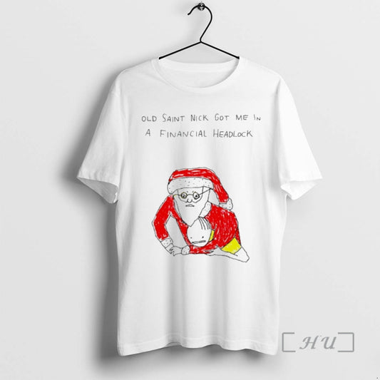 Officials Old Saint Nick Got Me In A Financial Chokehold T-Shirts, Hoodie, Sweatshirt | AU18TeeNovaLab.com